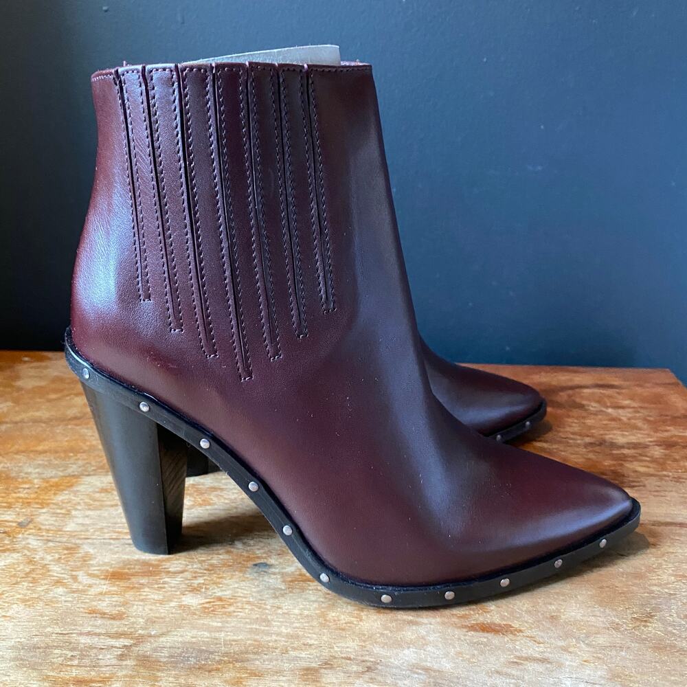 IRO Lieve Bootie Shoes in Burgundy NEW Sz 7 - Picture 4 of 14